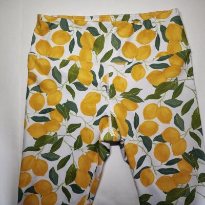 NANETTE LEPORE LEGGINGS SIZE L LEMON PRINT